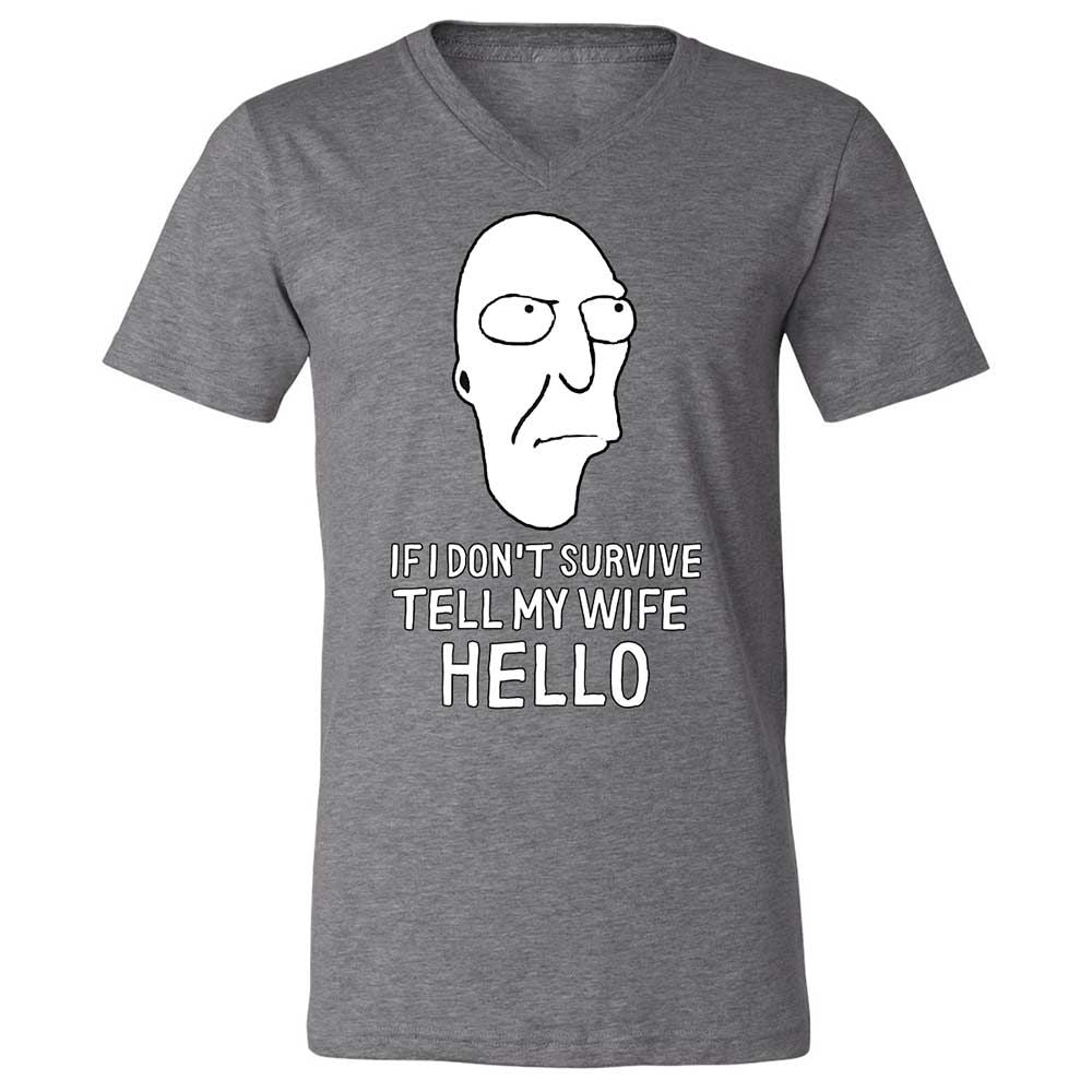 Unisex V-Neck T-Shirt - 25D3E6YT - Deep Heather - 14