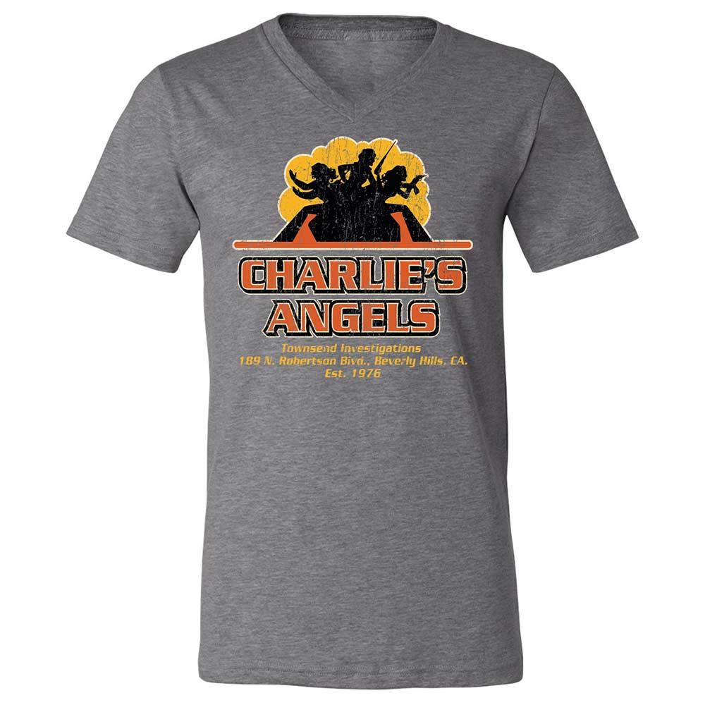 Unisex V-Neck T-Shirt - LRLC1GB7 - Deep Heather - 14