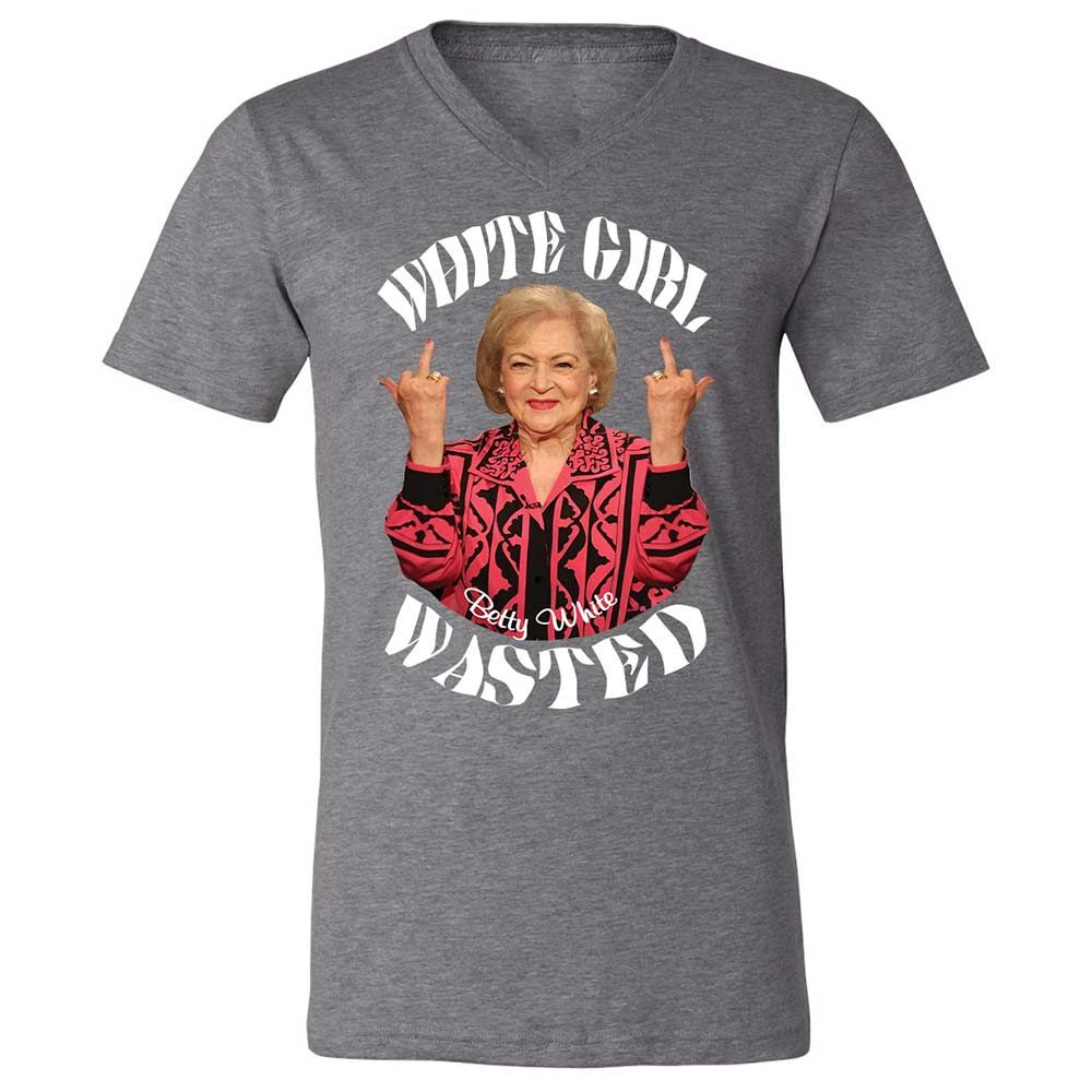 Unisex V-Neck T-Shirt - 5QLRSHA9 - Deep Heather - 14