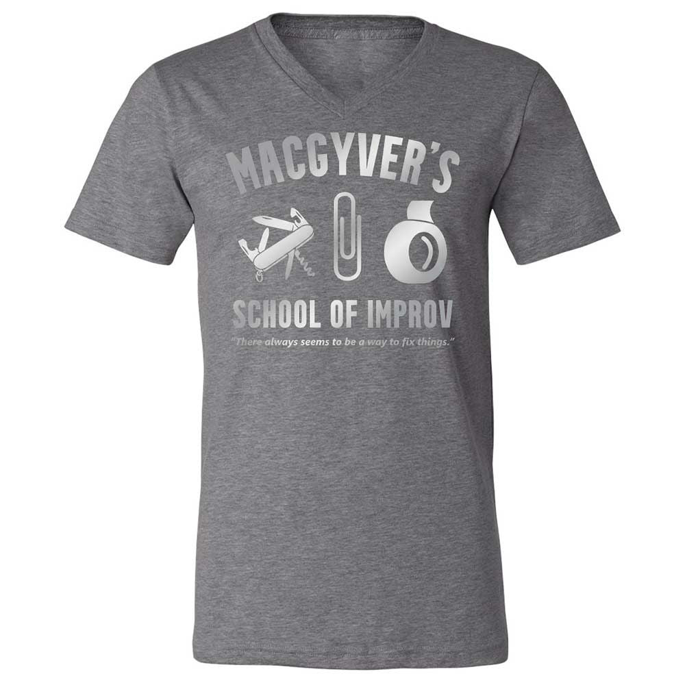 Unisex V-Neck T-Shirt - 9FSAMHCT - Deep Heather - 14