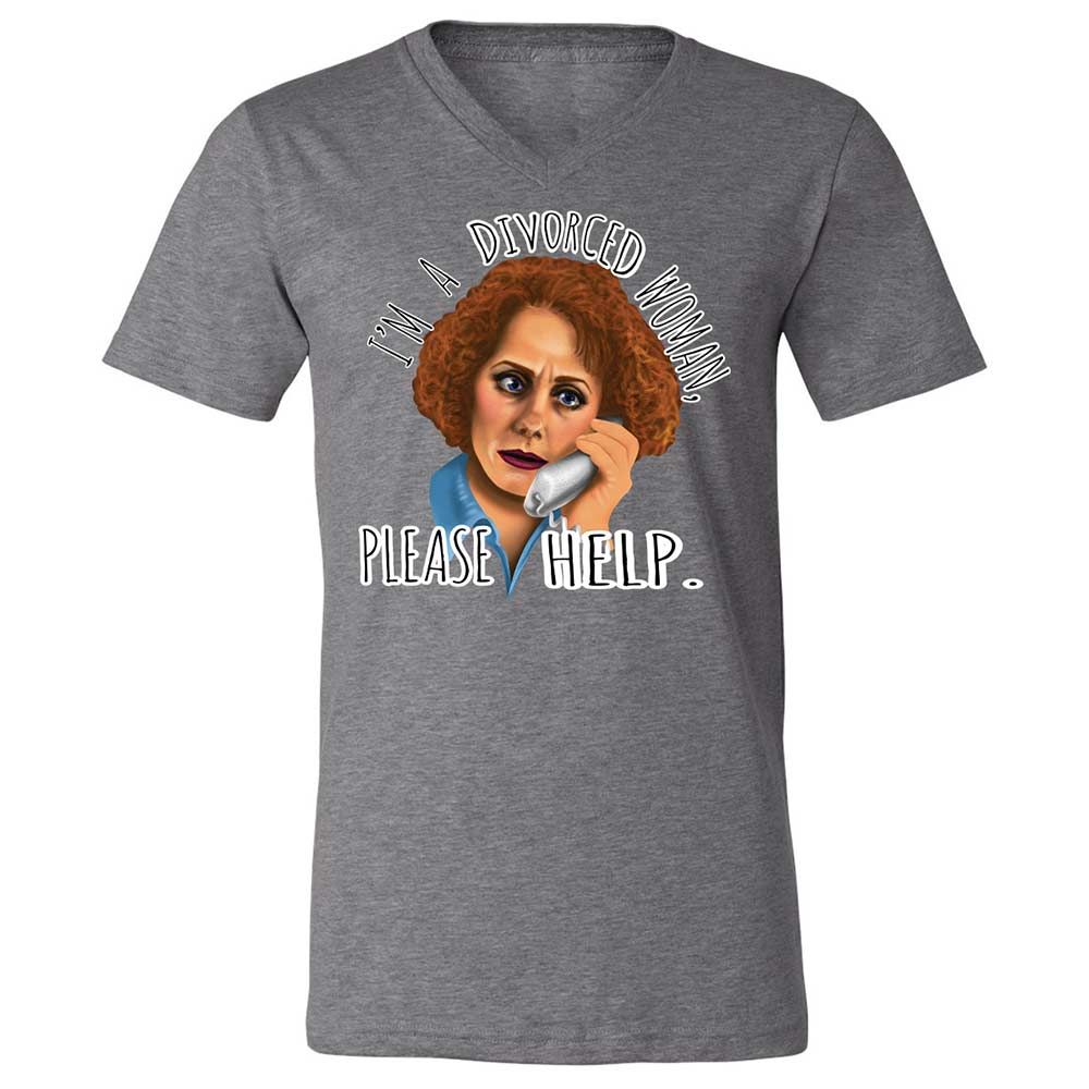 Unisex V-Neck T-Shirt - D6DYS252 - Deep Heather - 14