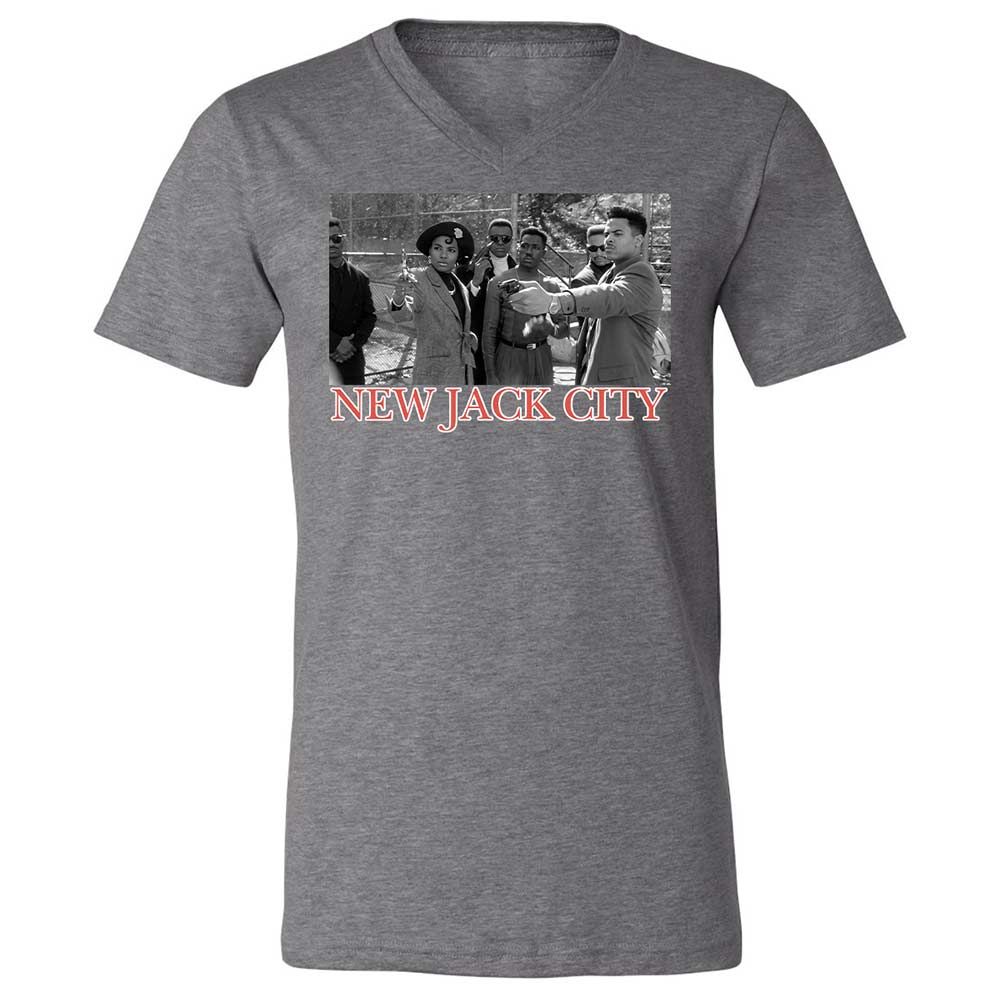Unisex V-Neck T-Shirt - 27NNY9HS - Deep Heather - 14