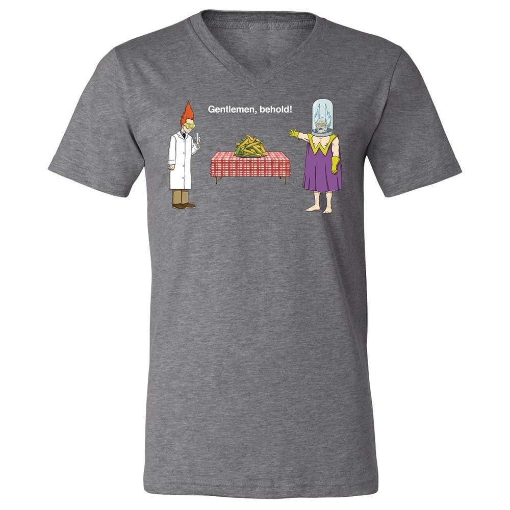 Unisex V-Neck T-Shirt - 98AY116B - Deep Heather - 14