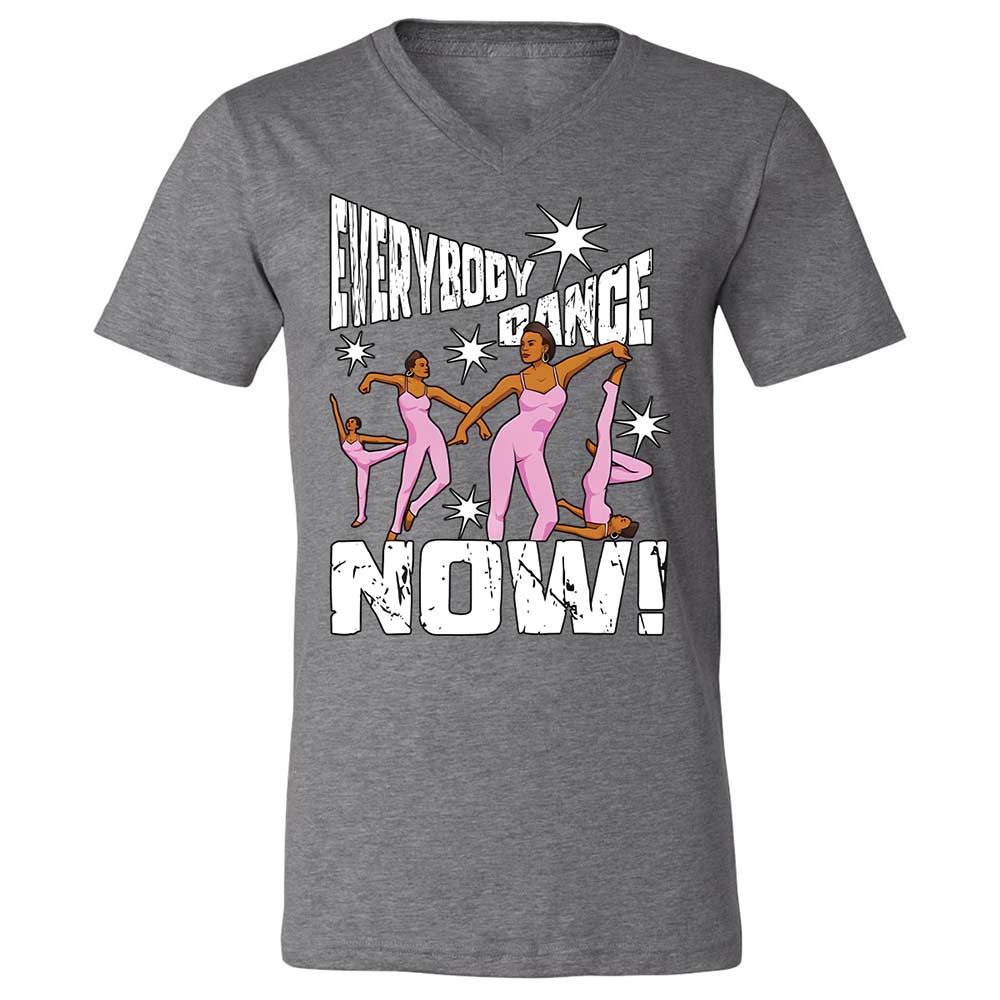 Unisex V-Neck T-Shirt - 9KWT5MVW - Deep Heather - 14