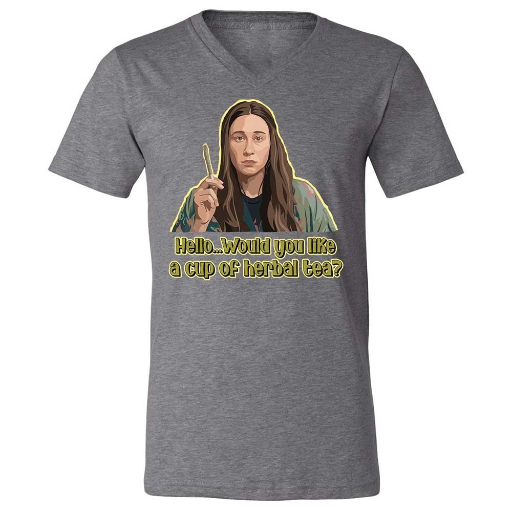 Unisex V-Neck T-Shirt - 4SX9HCXE - Deep Heather - 14