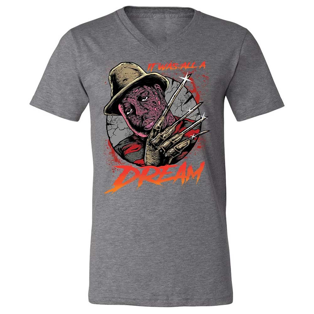 Unisex V-Neck T-Shirt - BNMLGRM8 - Deep Heather - 14