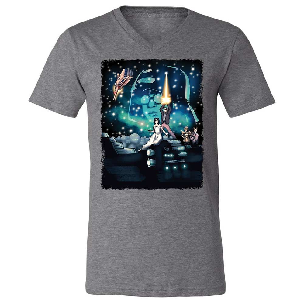 Unisex V-Neck T-Shirt - 5JEGZ8H2 - Deep Heather - 14