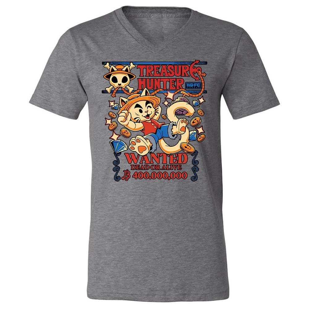 Unisex V-Neck T-Shirt - URXZNLMV - Deep Heather - 14