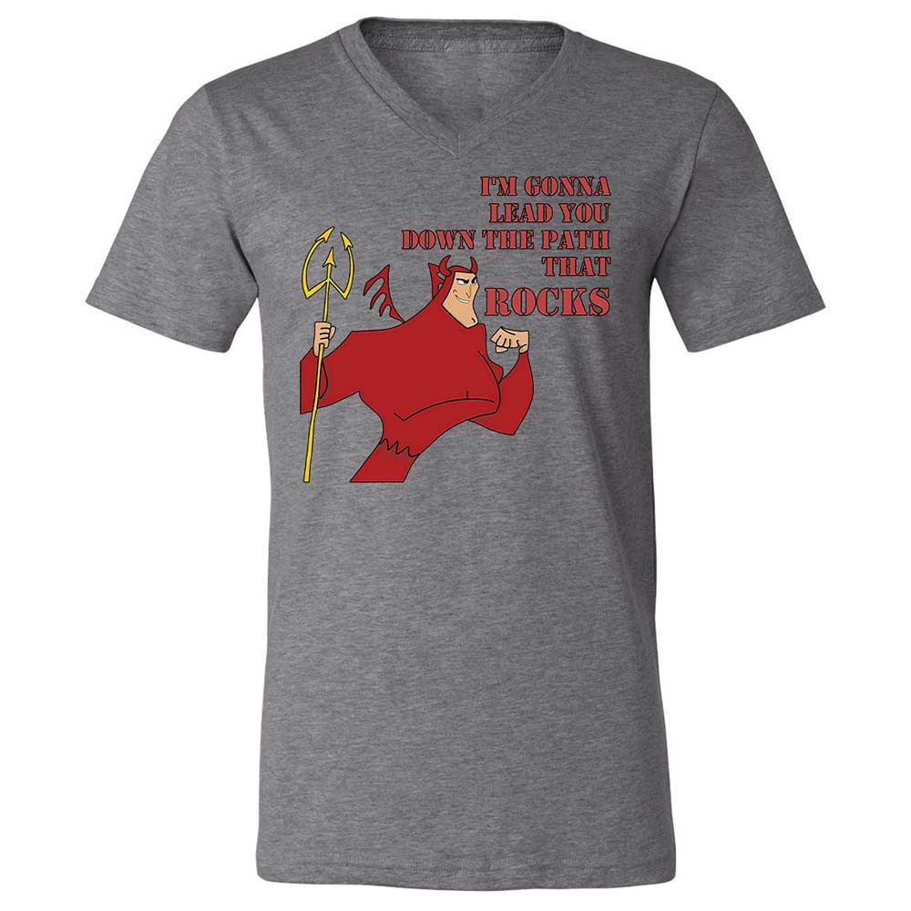 Unisex V-Neck T-Shirt - 7NCTY8E4 - Deep Heather - 14