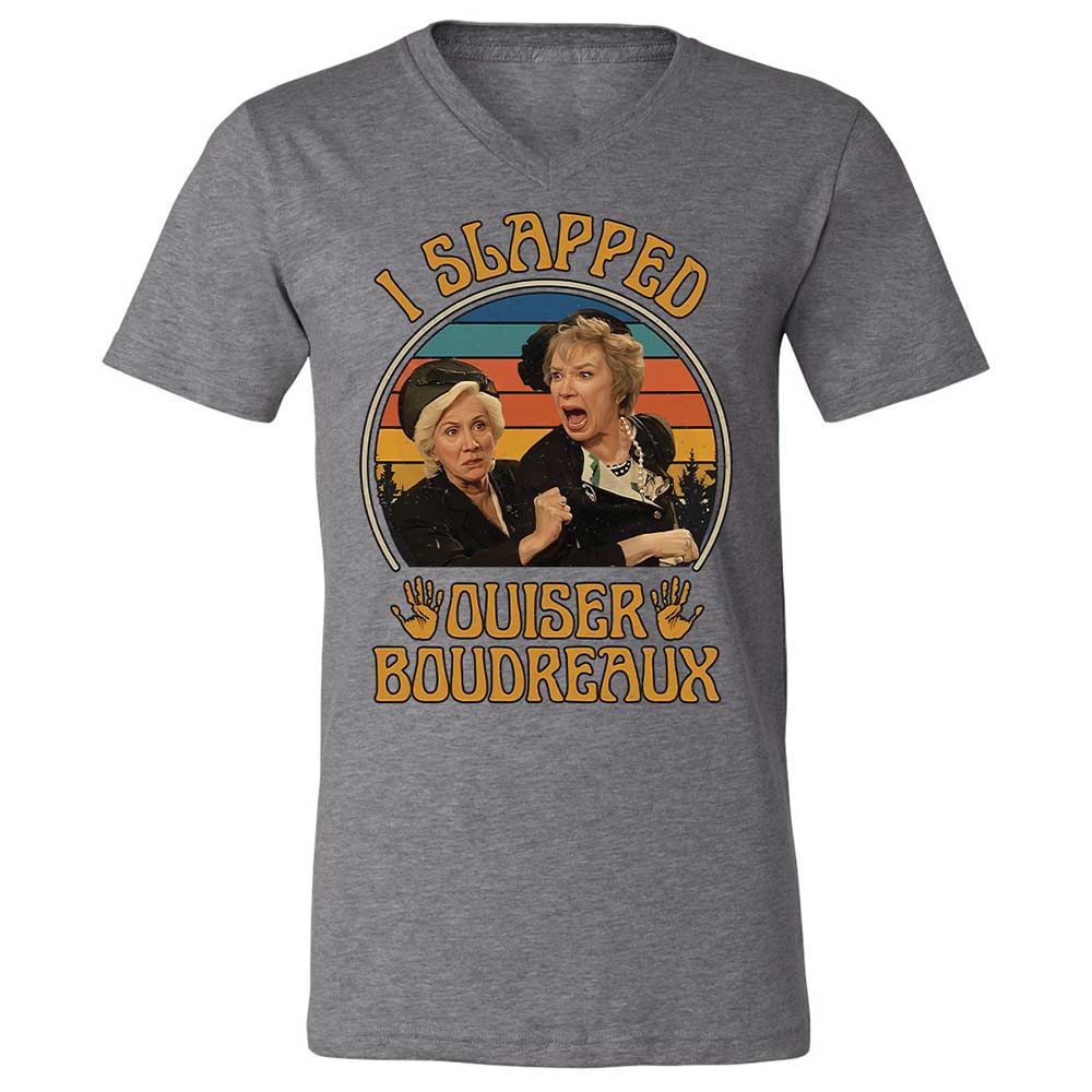 Unisex V-Neck T-Shirt - QFBQK1QP - Deep Heather - 14