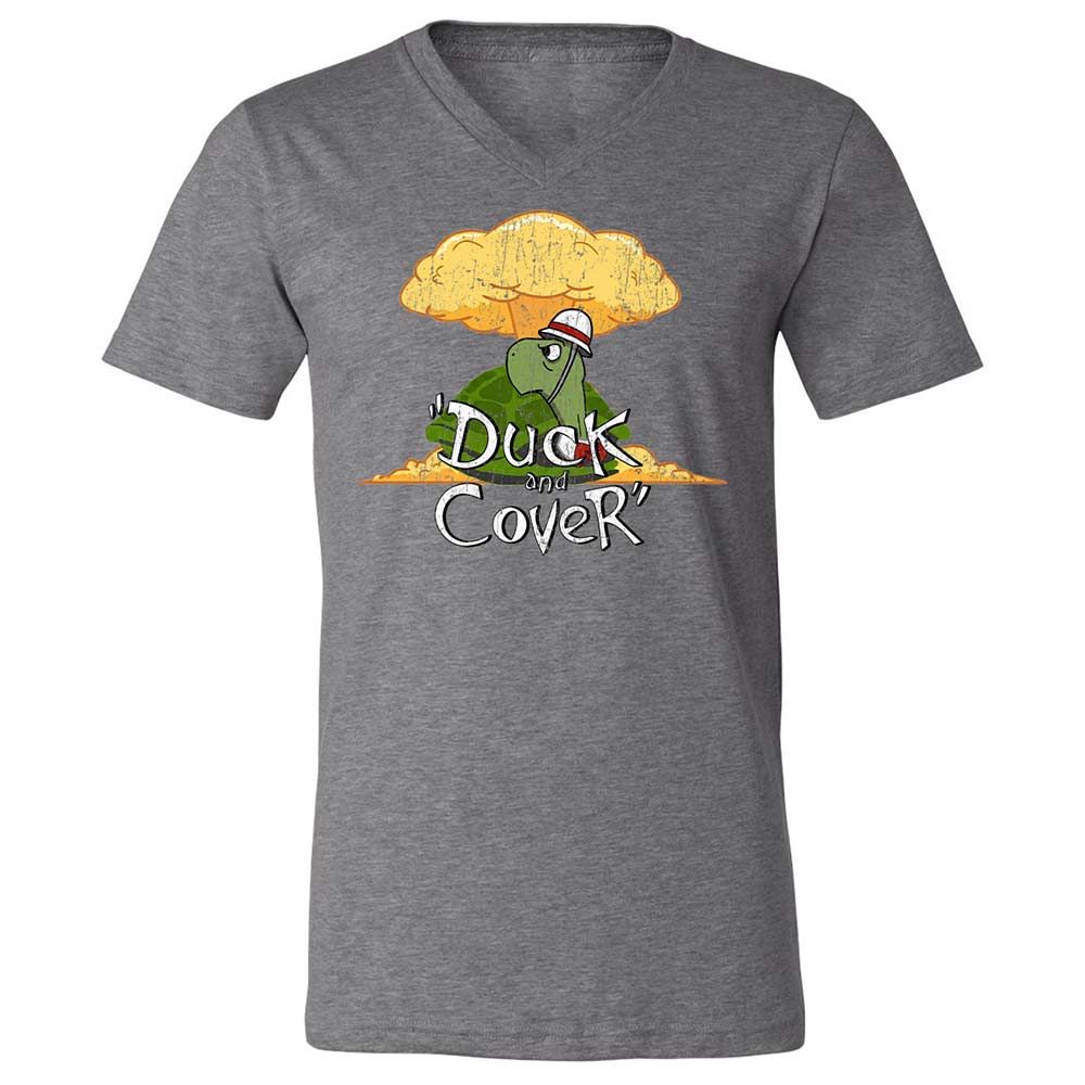 Unisex V-Neck T-Shirt - 36XJ19J9 - Deep Heather - 14