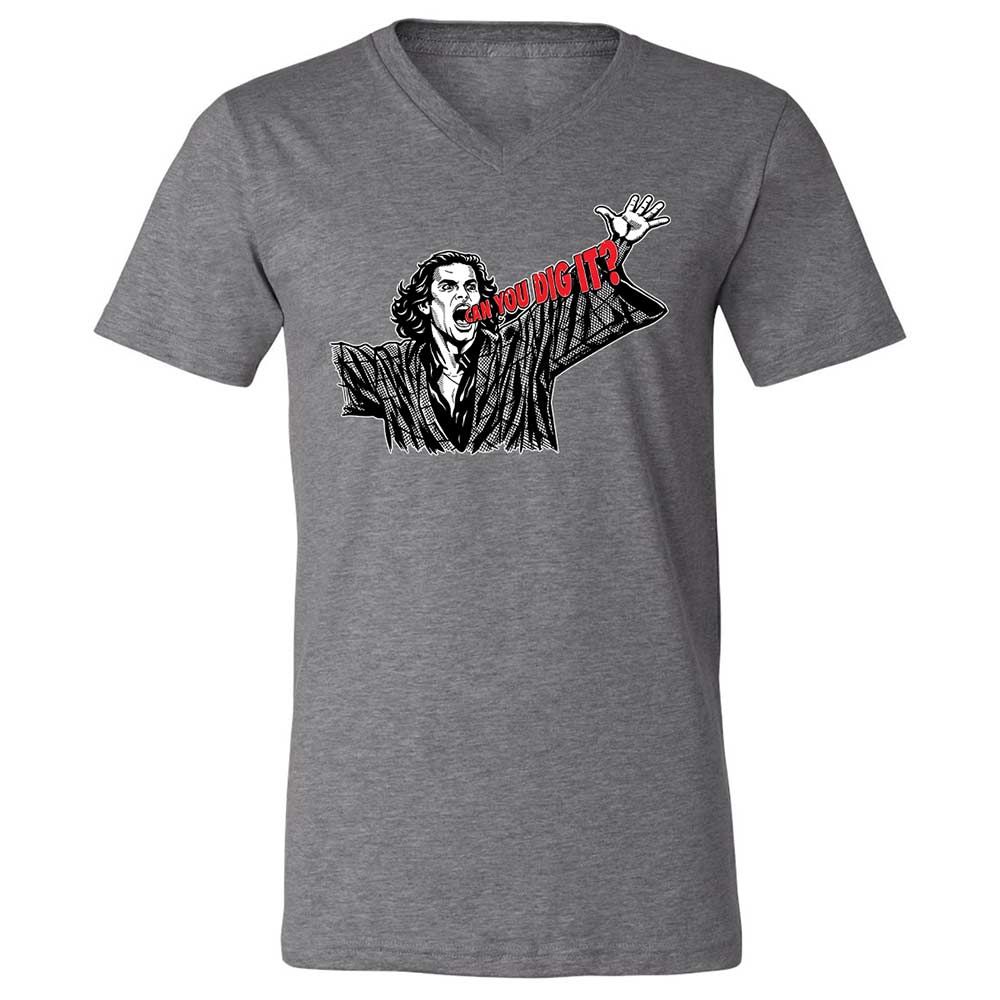 Unisex V-Neck T-Shirt - 3F9GJFQS - Deep Heather - 14