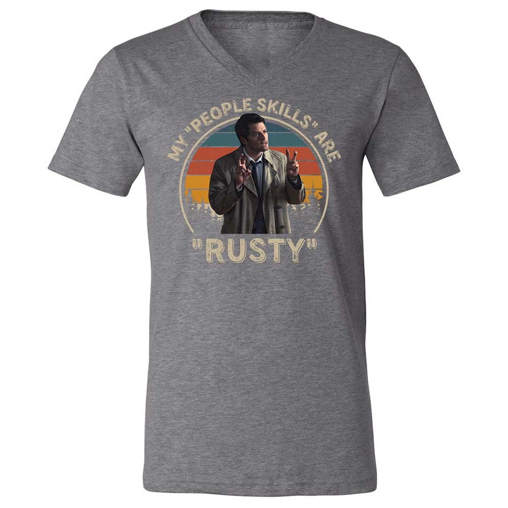 Unisex V-Neck T-Shirt - LGF22UEF - Deep Heather - 14