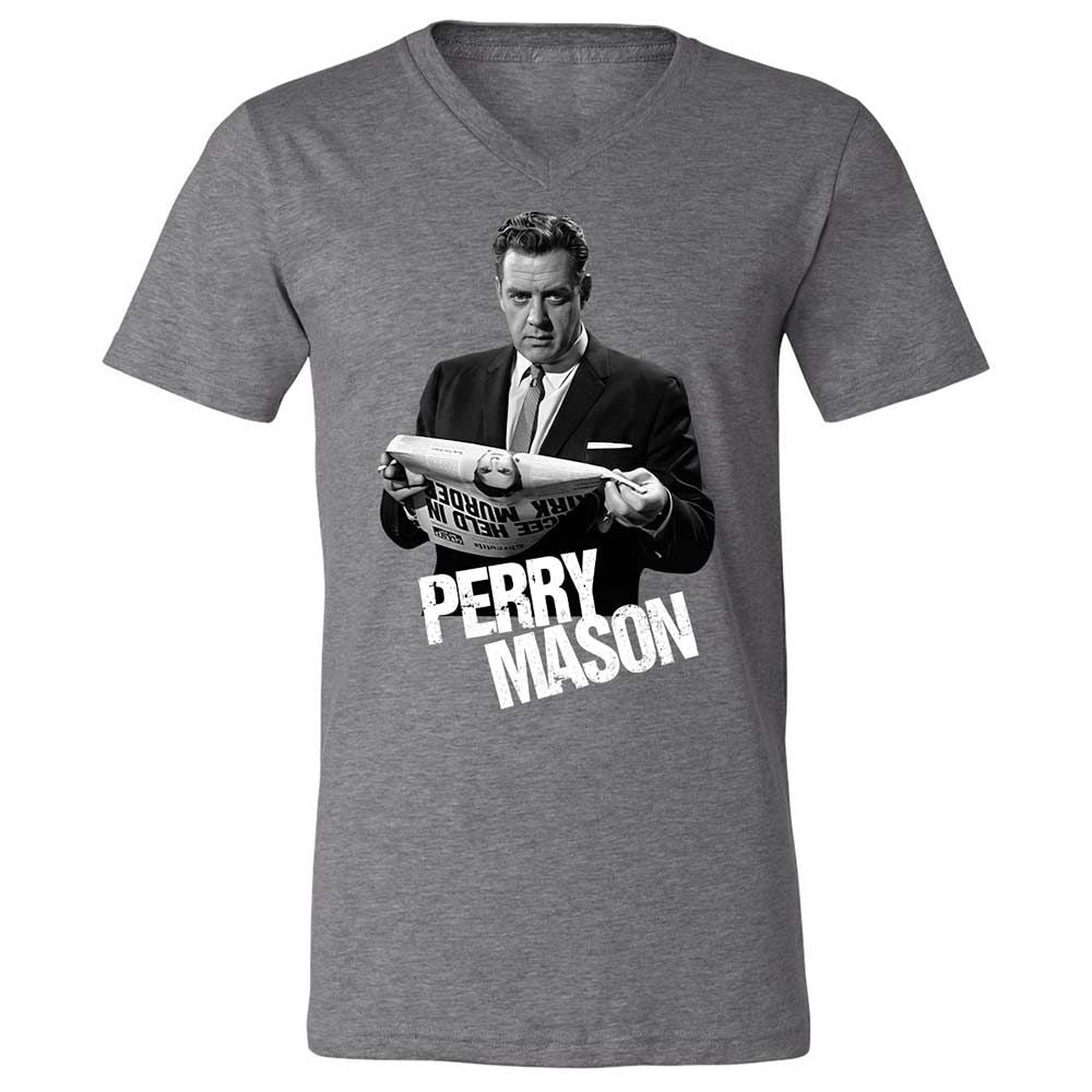 Unisex V-Neck T-Shirt - QFJYY96Z - Deep Heather - 14