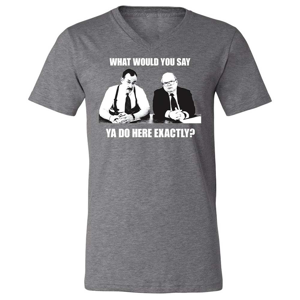 Unisex V-Neck T-Shirt - LJAEUEBJ - Deep Heather - 14