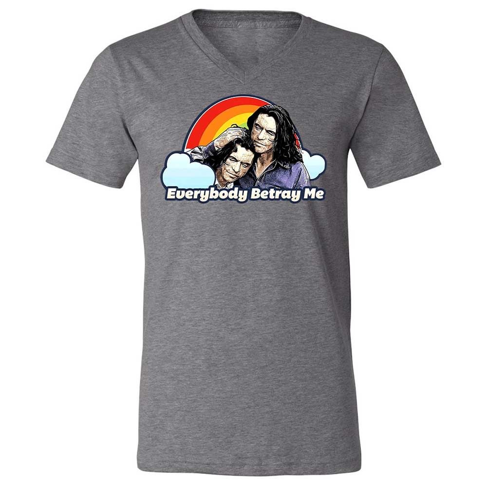 Unisex V-Neck T-Shirt - CZCXWZ7F - Deep Heather - 14