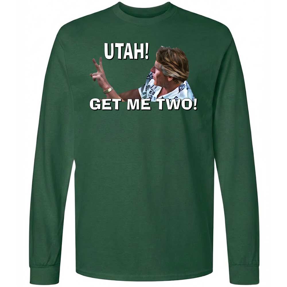 Long Sleeve T-Shirt - H69C3CDQ - Forest Green - 14