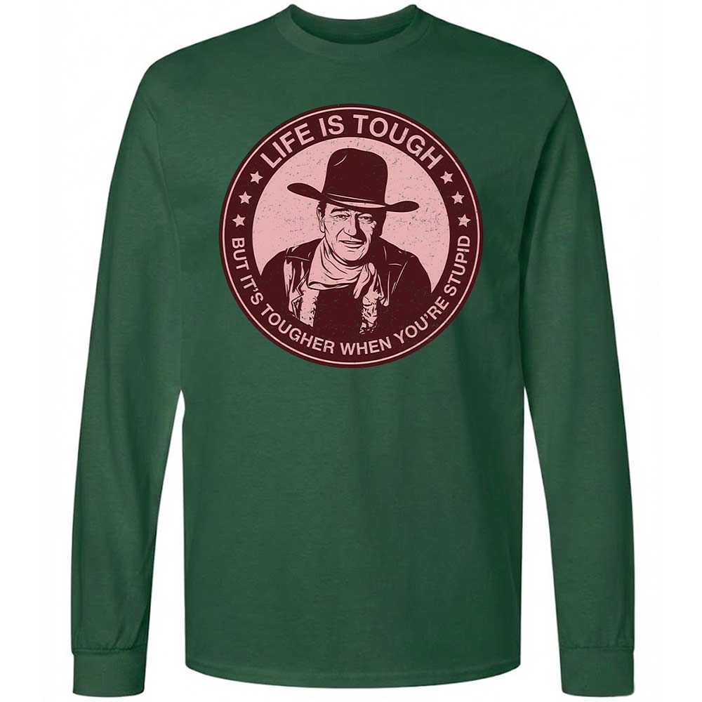 Long Sleeve T-Shirt - E6ZMKBBC - Forest Green - 14