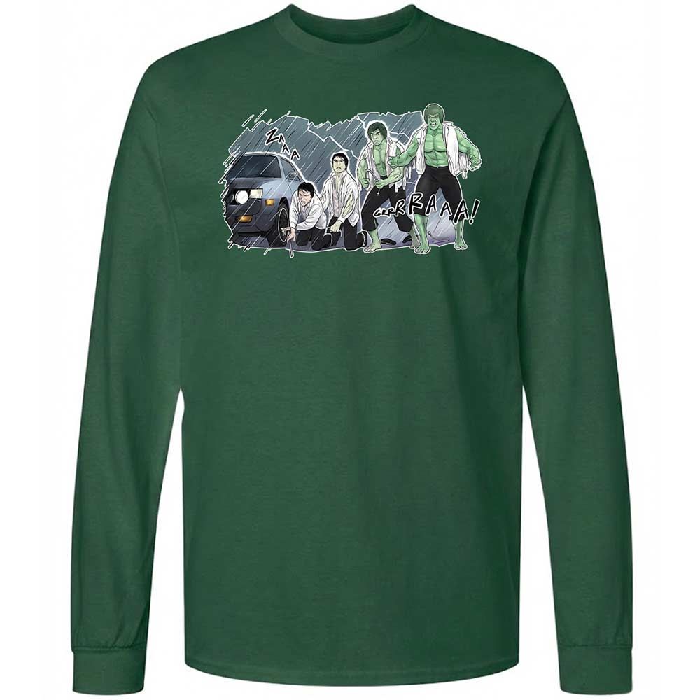 Long Sleeve T-Shirt - ZEGL7C46 - Forest Green - 14