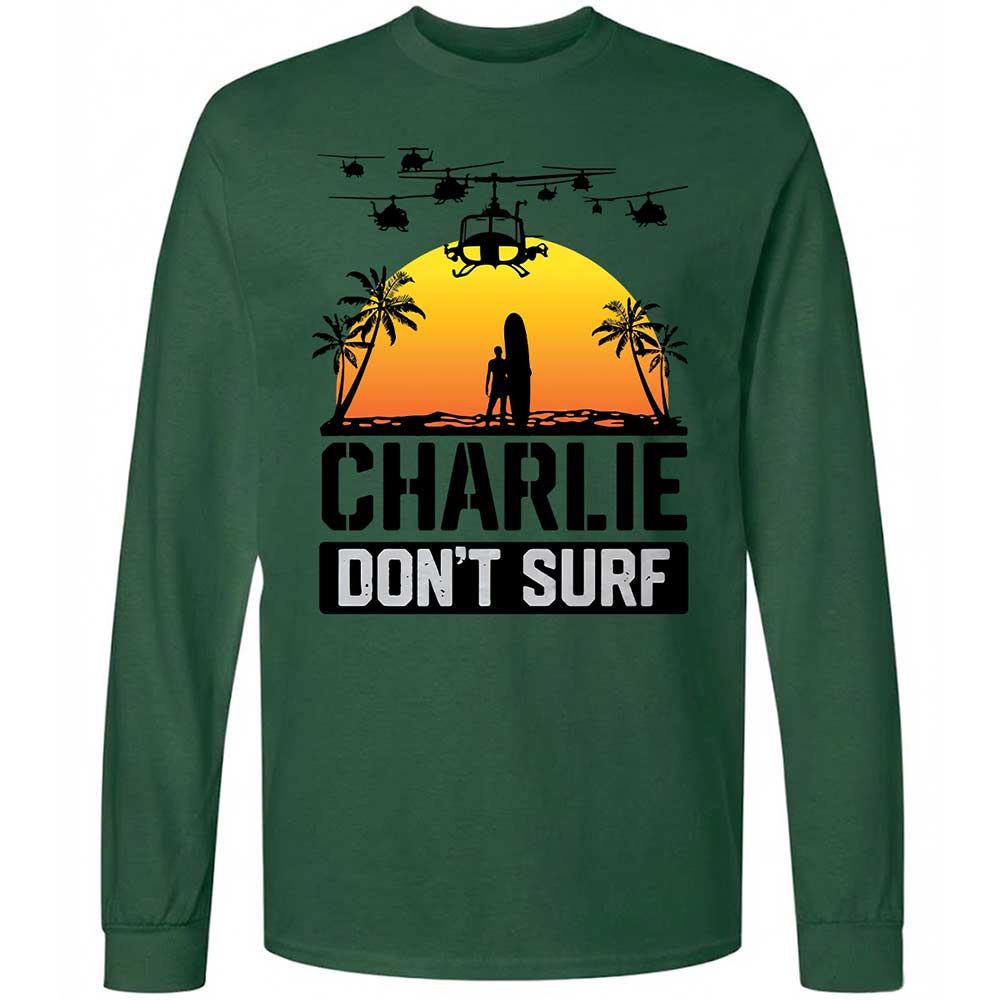 Long Sleeve T-Shirt - XJR6FW9M - Forest Green - 14