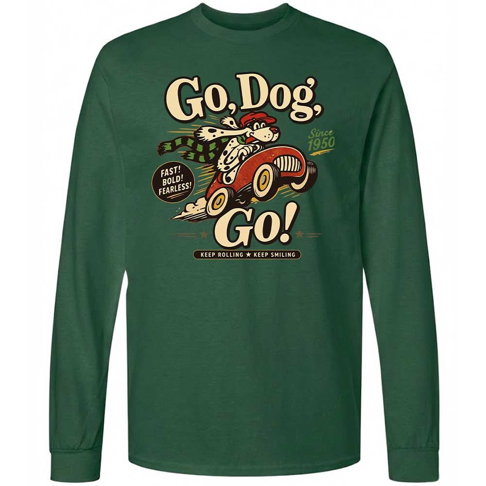 Long Sleeve T-Shirt - KHWPR9U3 - Forest Green - 14