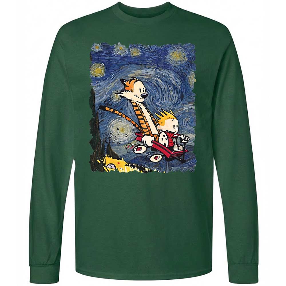 Long Sleeve T-Shirt - TFY5XZCE - Forest Green - 14