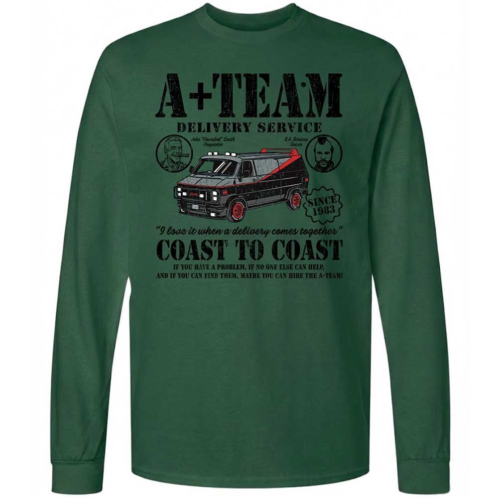 Long Sleeve T-Shirt - X3Z2EW35 - Forest Green - 14