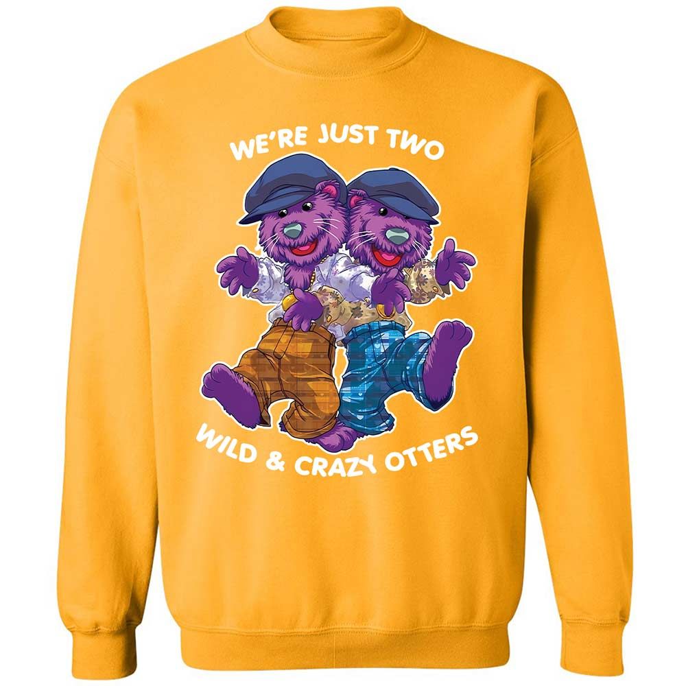 Two wild & crazy otters - Gold - 14