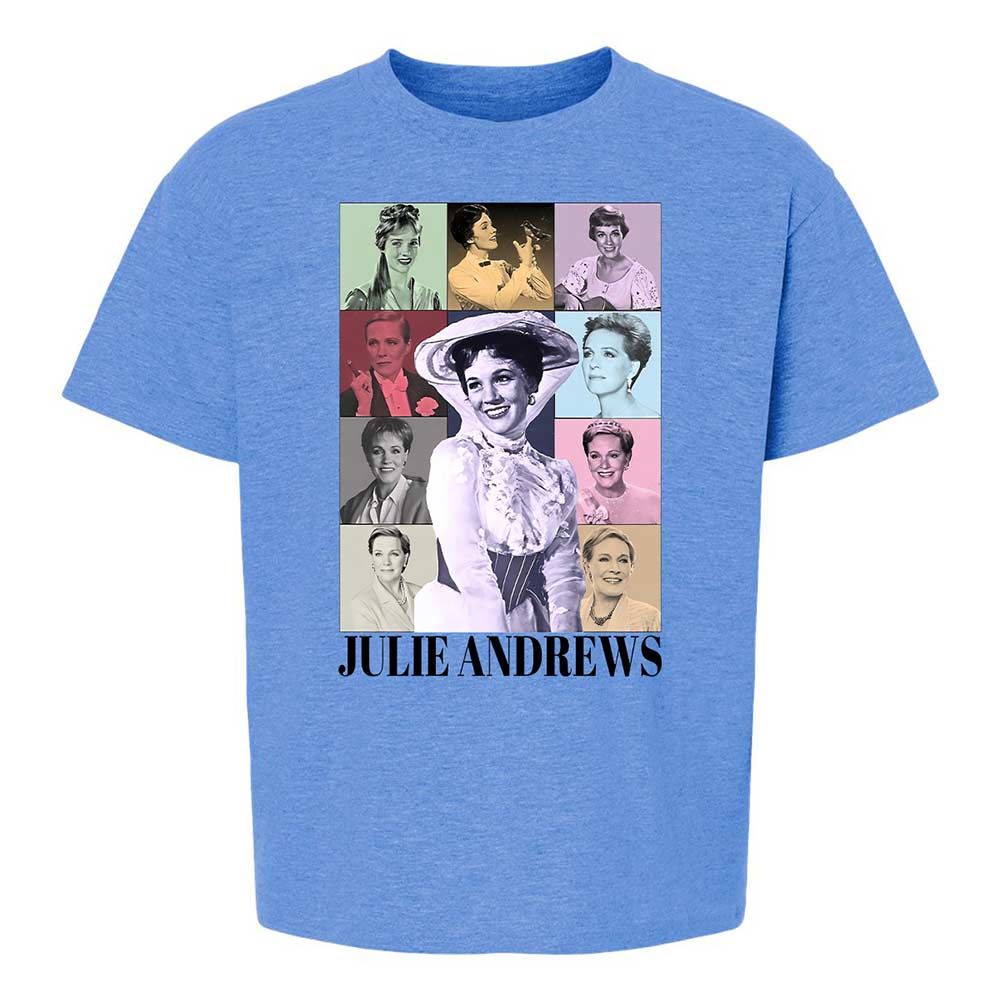 Kids T-Shirt - White - Heather Royal - 14