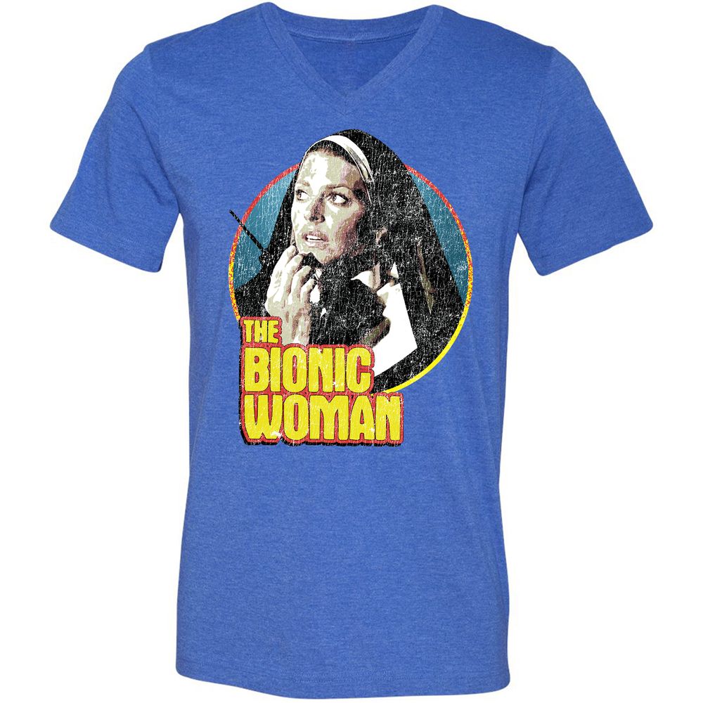 Unisex V-Neck T-Shirt - 8S8PLG24 - Heather True Royal - 14