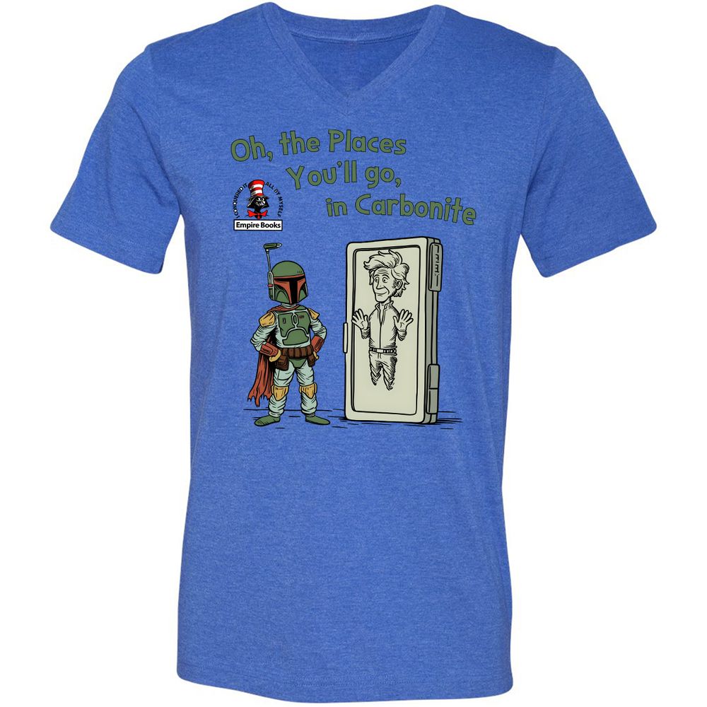 Unisex V-Neck T-Shirt - 1AVBPXN4 - Heather True Royal - 14