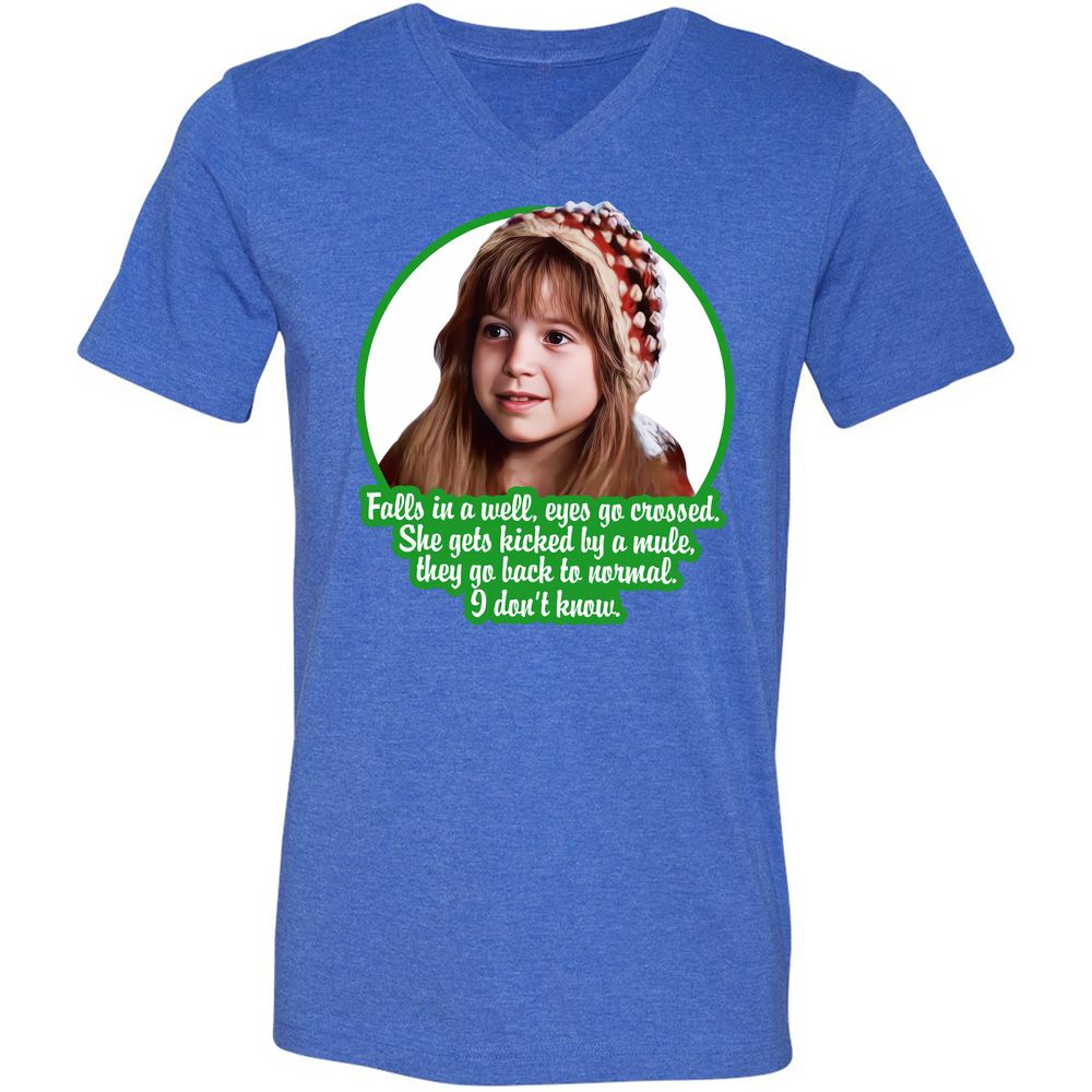 Unisex V-Neck T-Shirt - U6QWPP9X - Heather True Royal - 14
