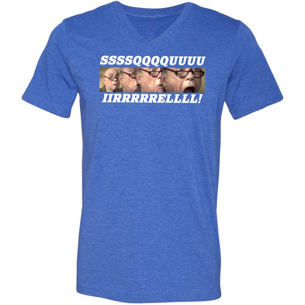 Unisex V-Neck T-Shirt - XFKQ9VVU - Heather True Royal - 14