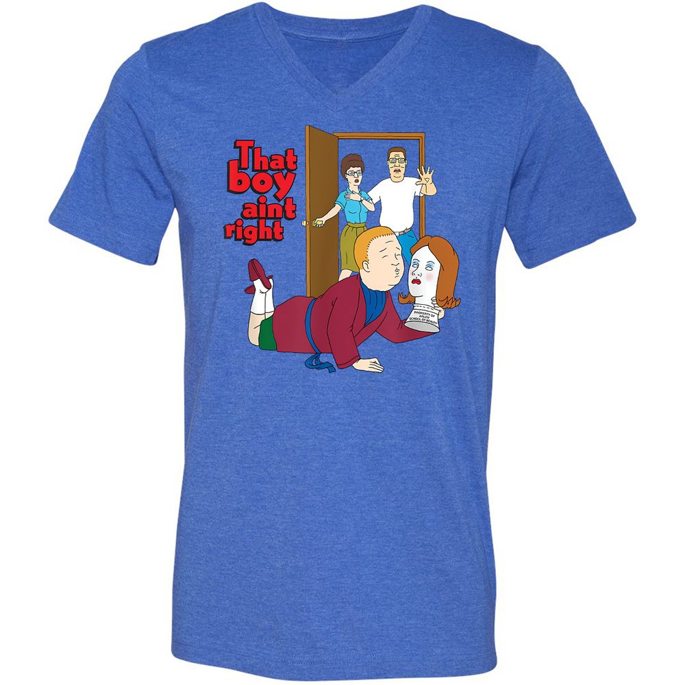 Unisex V-Neck T-Shirt - 1TY9GESL - Heather True Royal - 14