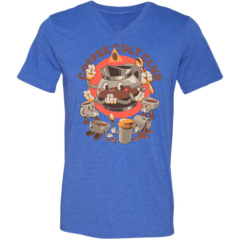 Unisex V-Neck T-Shirt - SFE62U3T - Heather True Royal - 14