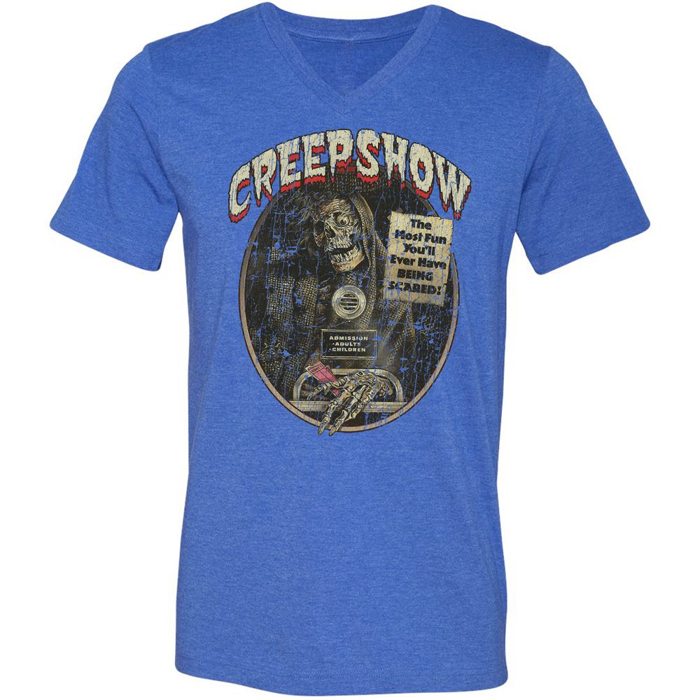 Unisex V-Neck T-Shirt - TSXL8QN3 - Heather True Royal - 14