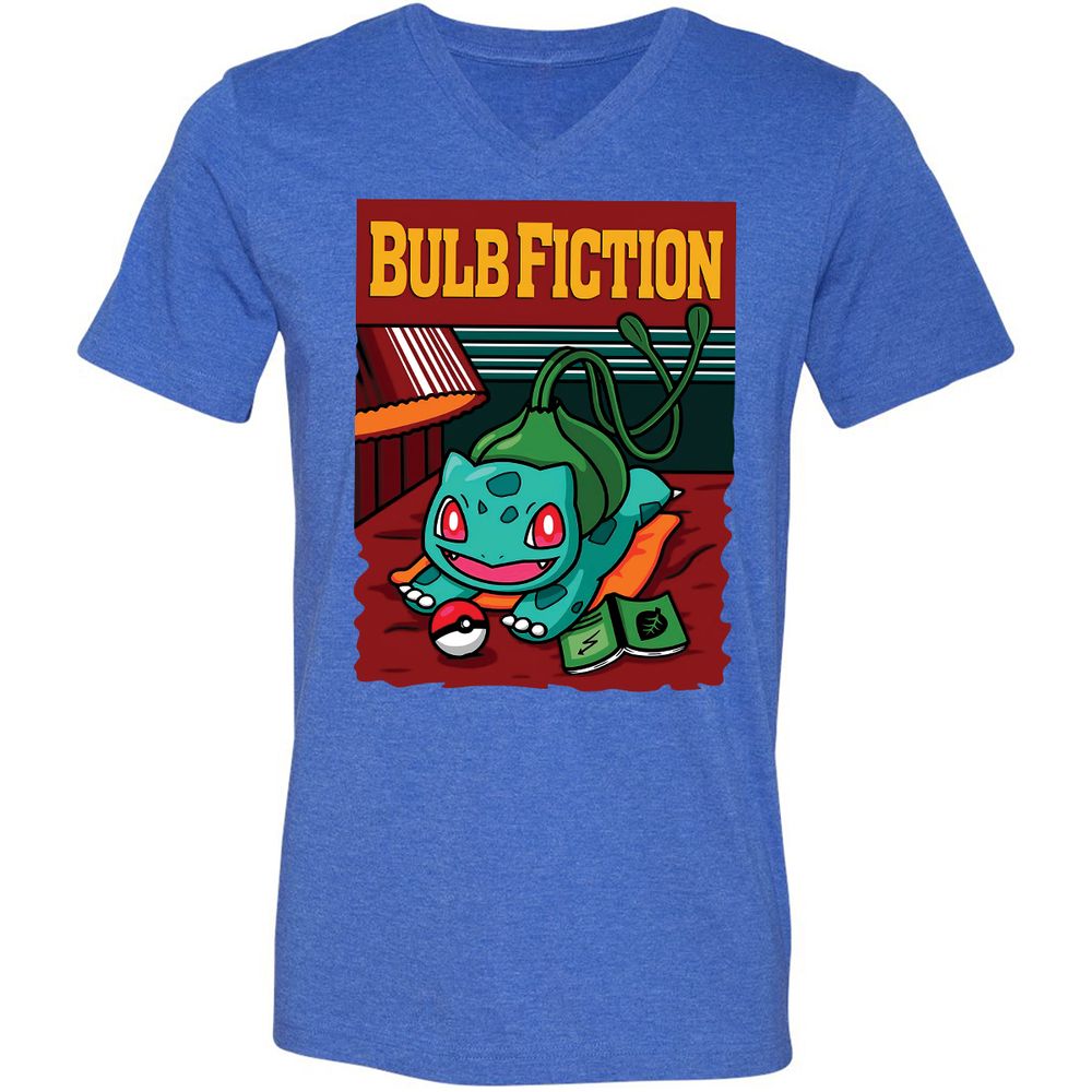 Unisex V-Neck T-Shirt - EBYKAYNS - Heather True Royal - 14