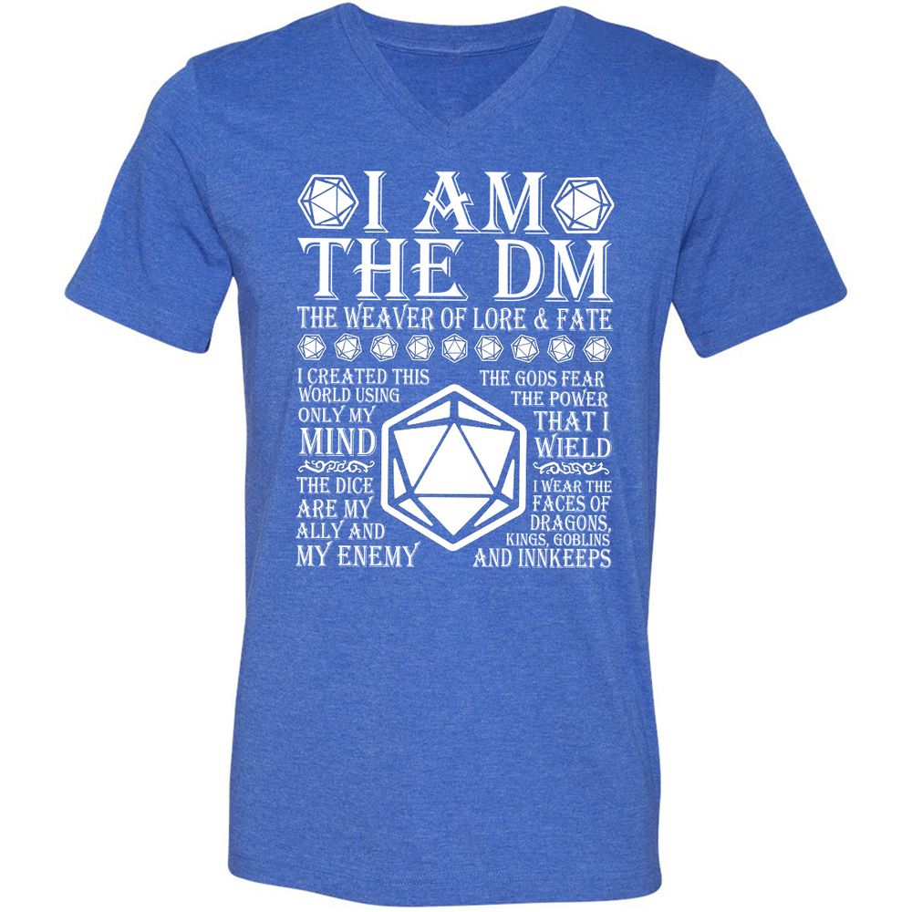 Unisex V-Neck T-Shirt - ED65QE7S - Heather True Royal - 14