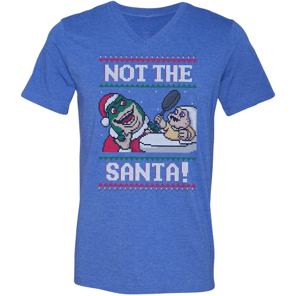 Unisex V-Neck T-Shirt - KKSFPPN3 - Heather True Royal - 14