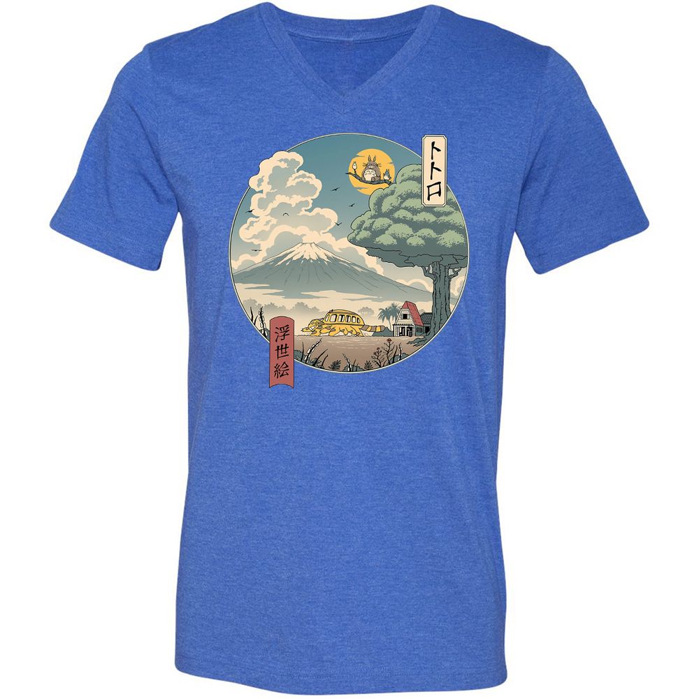 Unisex V-Neck T-Shirt - PYPC6PSB - Heather True Royal - 14