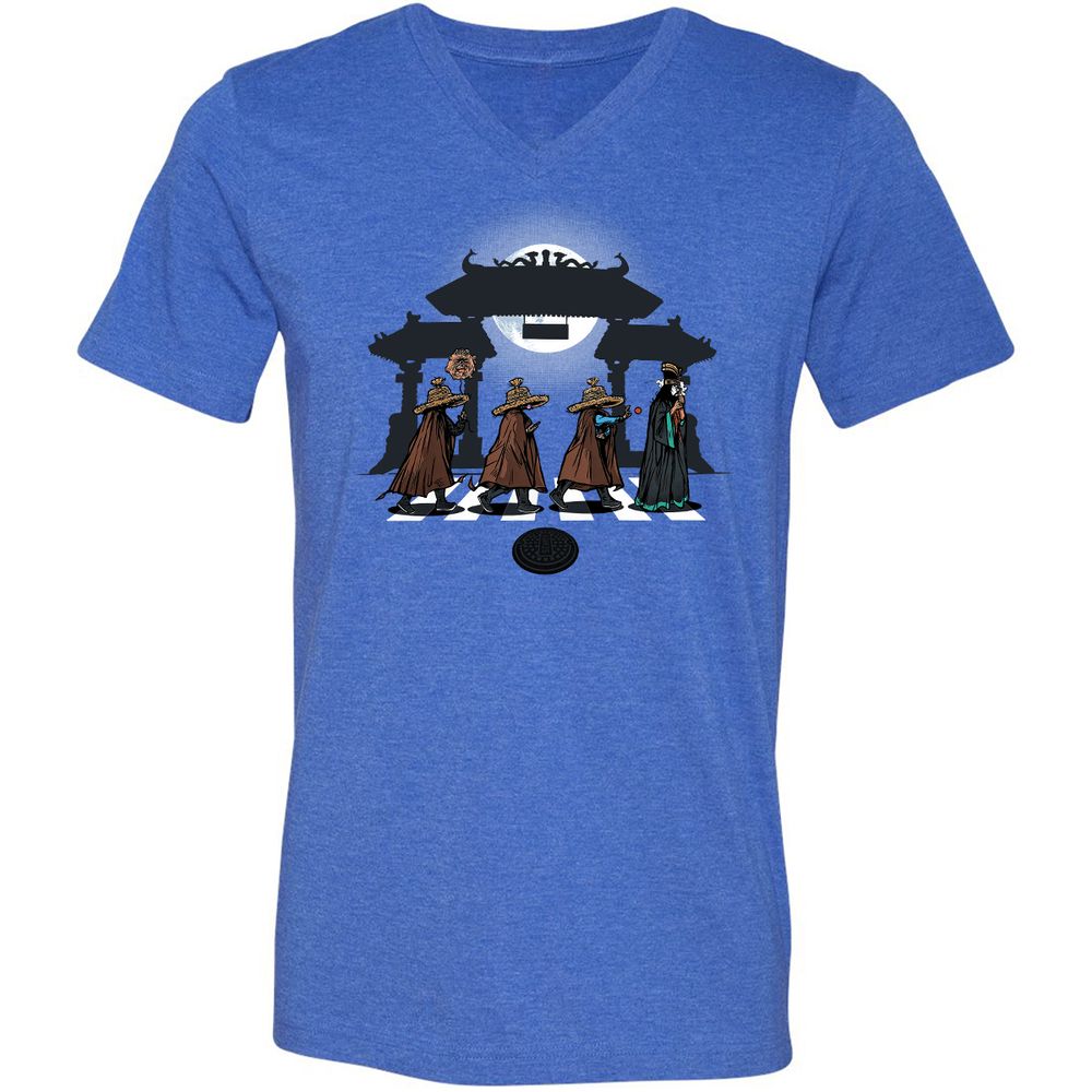Unisex V-Neck T-Shirt - 912LZTRD - Heather True Royal - 14