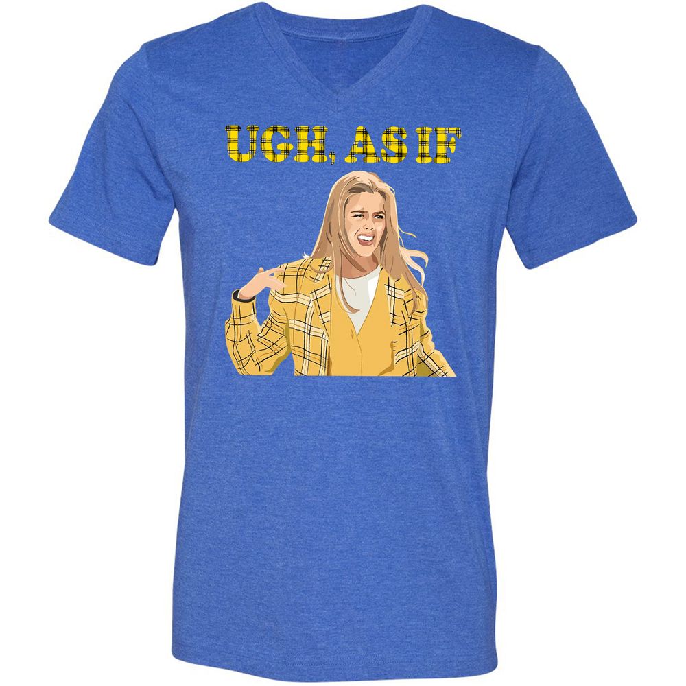Unisex V-Neck T-Shirt - 4SN6LVST - Heather True Royal - 14