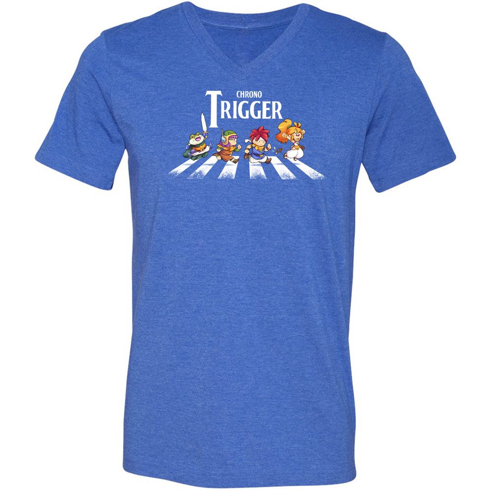 Unisex V-Neck T-Shirt - A8PS1XJ5 - Heather True Royal - 14
