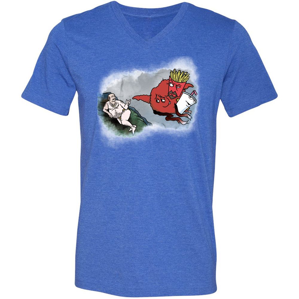 Unisex V-Neck T-Shirt - 96BVNCRV - Heather True Royal - 14