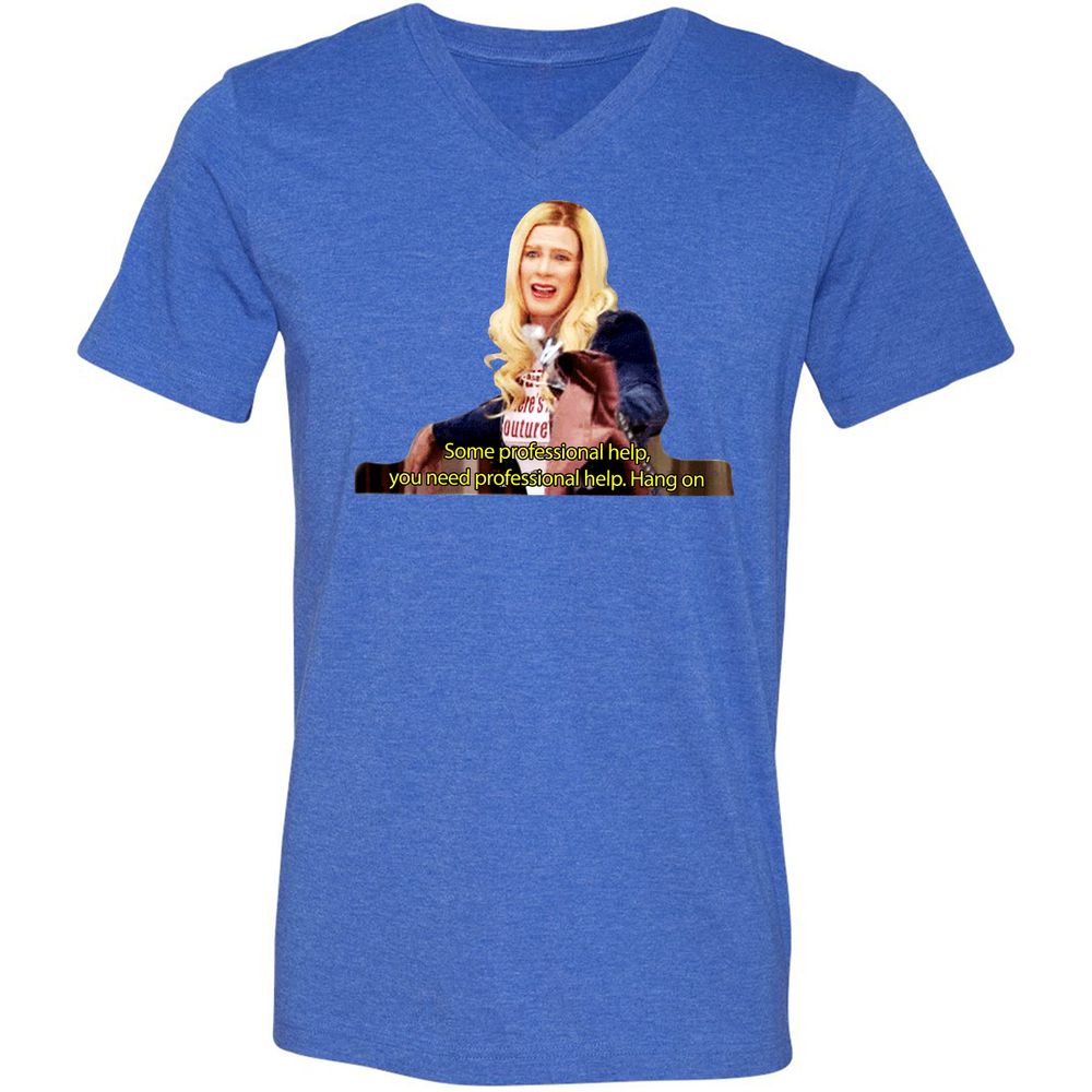 Unisex V-Neck T-Shirt - K3CV418E - Heather True Royal - 14
