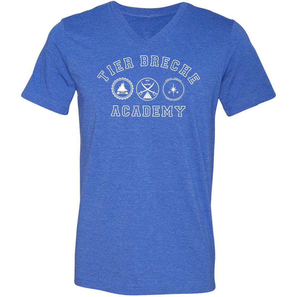 Unisex V-Neck T-Shirt - 5HDFC5CF - Heather True Royal - 14