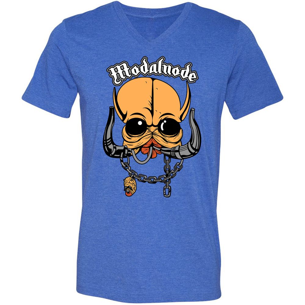 Unisex V-Neck T-Shirt - 57VV3UR9 - Heather True Royal - 14