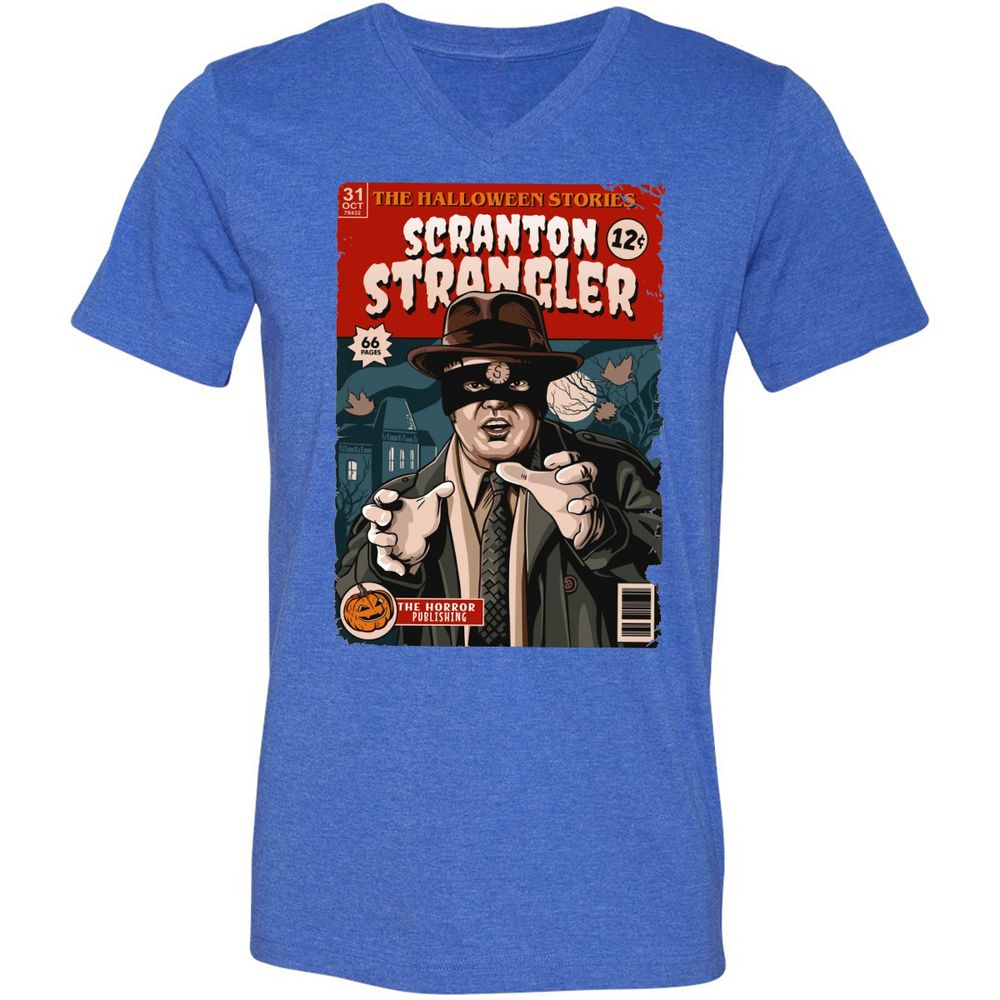 Unisex V-Neck T-Shirt - JZ21DRKZ - Heather True Royal - 14