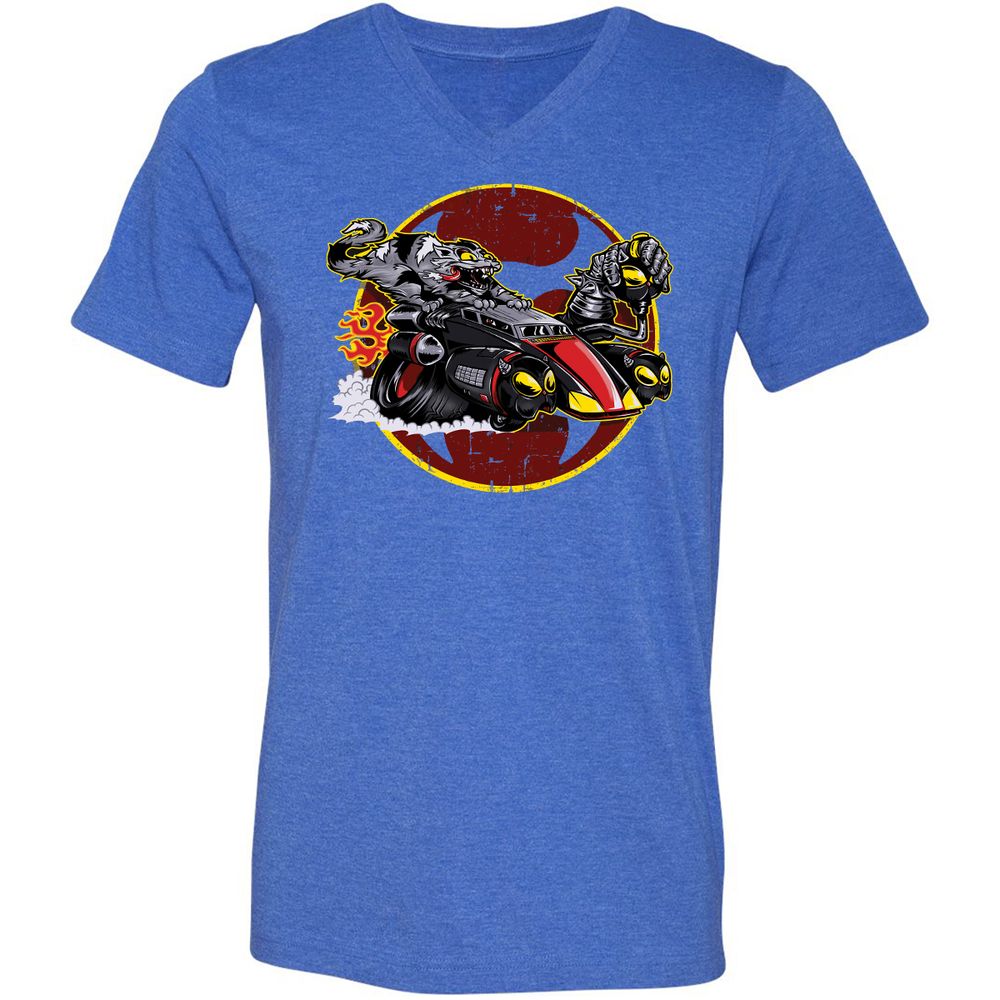 Unisex V-Neck T-Shirt - ZKXBAV21 - Heather True Royal - 14