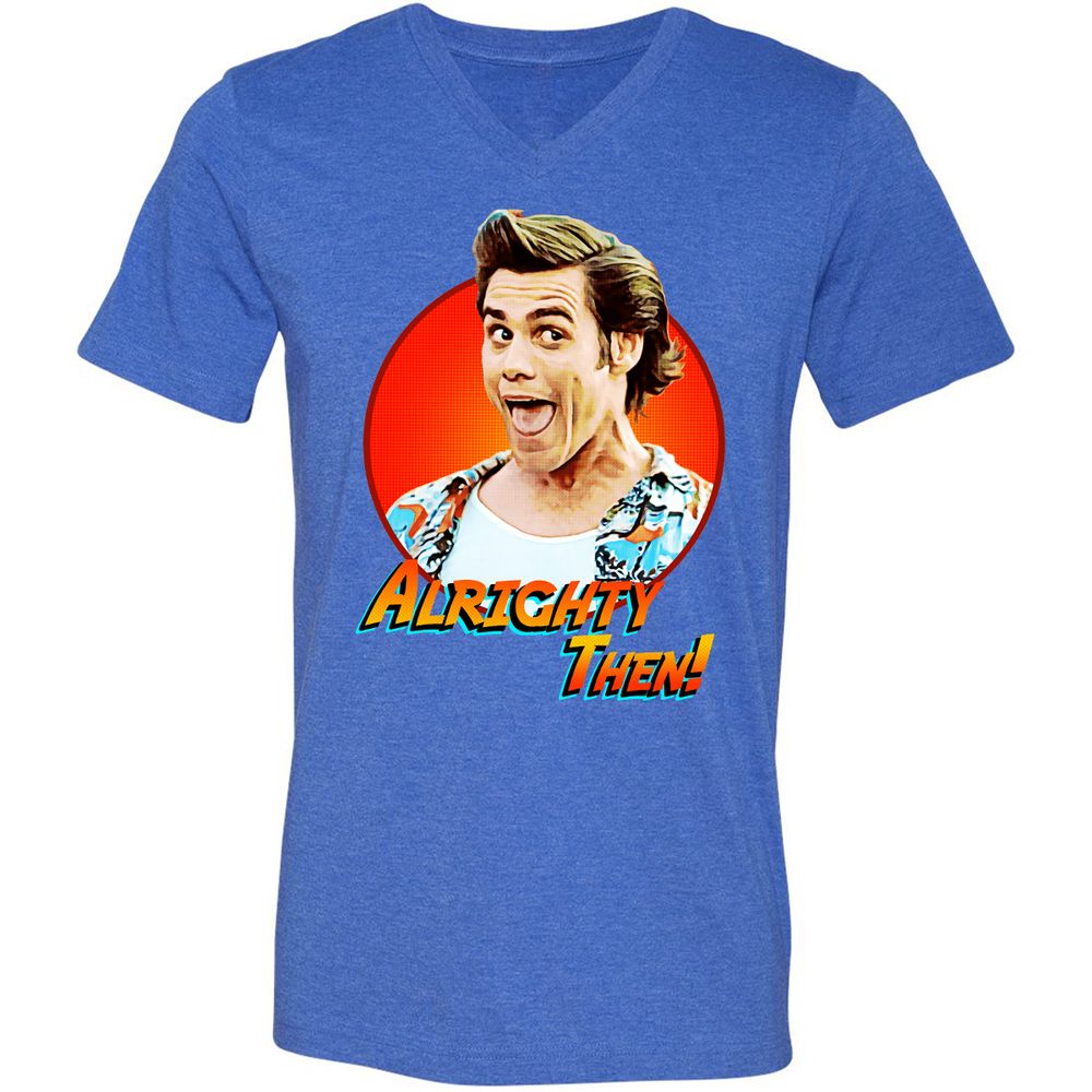 Unisex V-Neck T-Shirt - FW4C798Y - Heather True Royal - 14